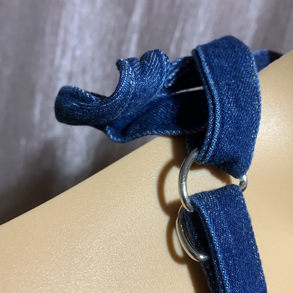 Denim Jean Apron with Pockets Tie Back and at the Neck - Picture 12 of 14